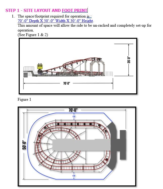 Back-Spin Roller Coaster Footprint